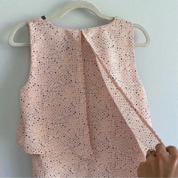 JUICY Couture Flowy, Asymmetrical  Pink white and black speckled Tank Top Size S - Picture 11 of 13